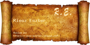 Riesz Eszter névjegykártya
